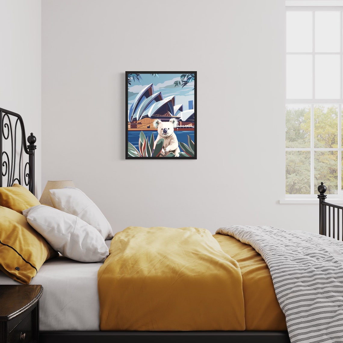 Koala Bear With Sydney Opera House Poster In Cute Vintage Travel Style - Image 3