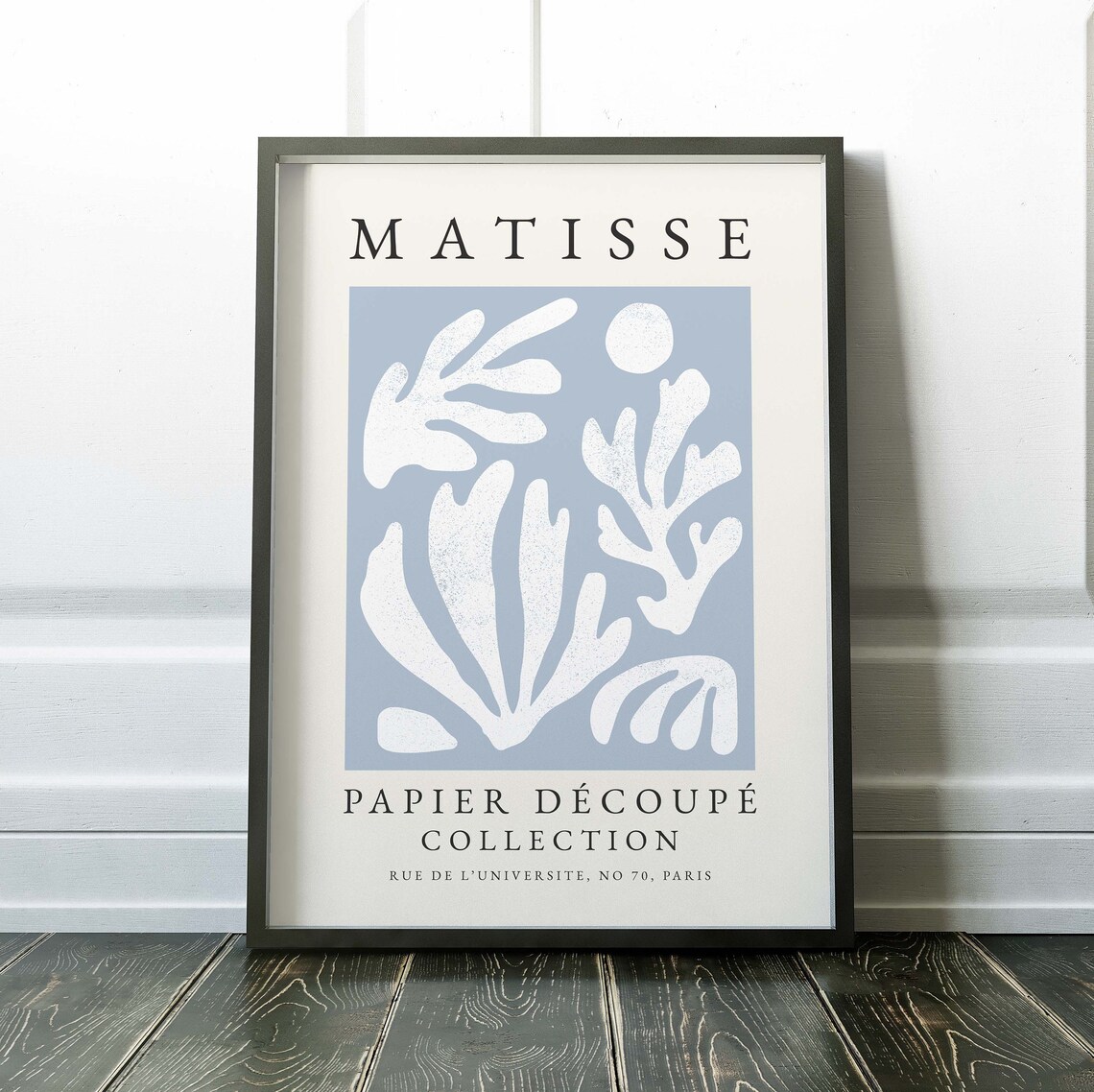 Matisse-Inspired Blue Boho Abstract Art Print - Image 2
