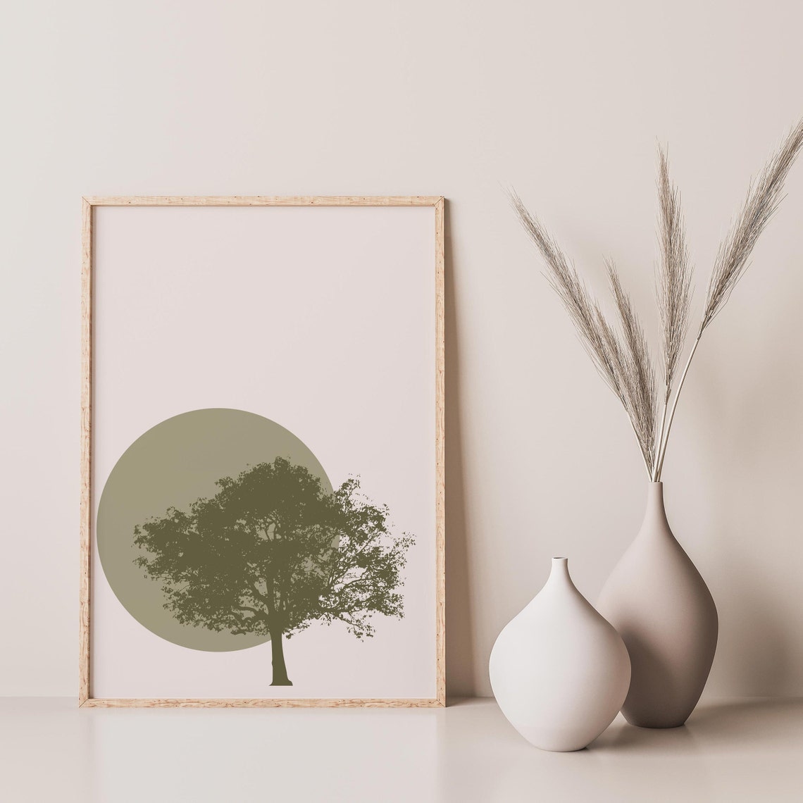 Tree Print Wall Art Print Neutral Print Beige Print Tree Wall Art Beige Wall Art Wall Art Wall Art Minimalist Print - Image 4