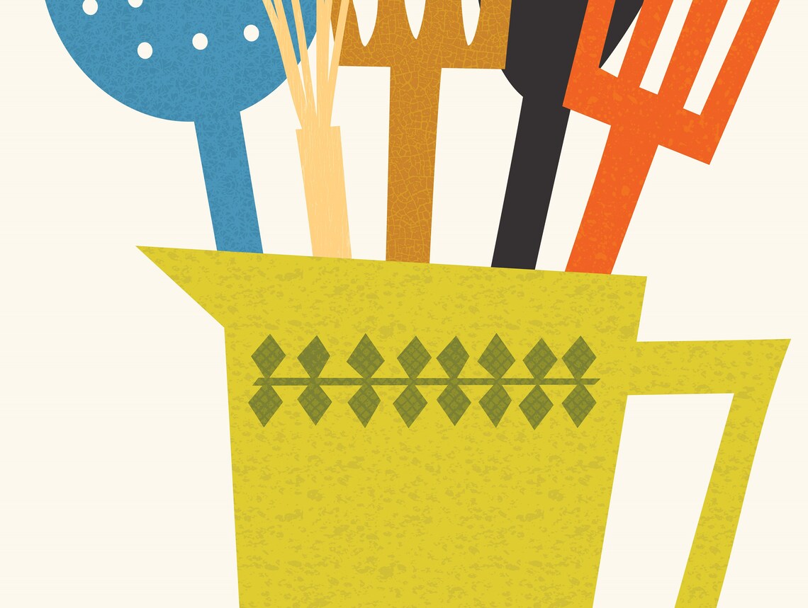 Mid Century Modern Kitchen Wall Art, Art Print - Image 4