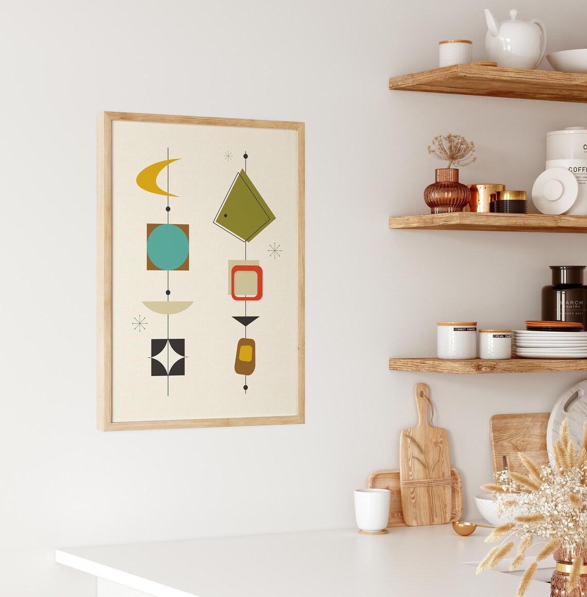 Mid-Century Modern Vintage Retro Wall Art Print - Image 3