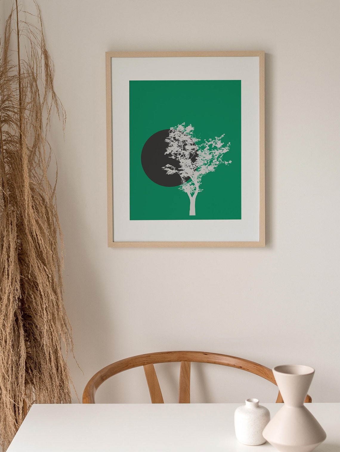 Wall Art Print Green Prints Green Wall Art Tree Print Wall Art Wall Art Minimalist Print Scandinavian Print - Image 4