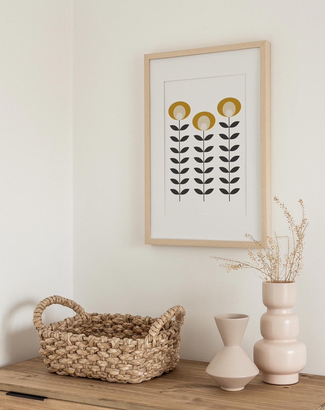 Flower Print, Scandinavian Minimalist Art Print - Image 4