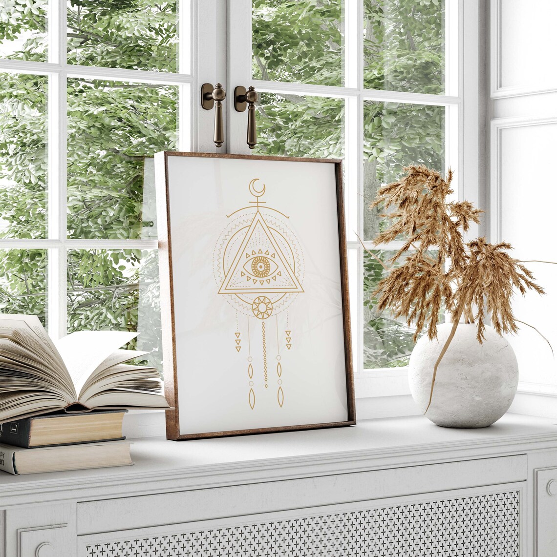 Boho Mandala Tribal Minimalist Art Print - Image 3