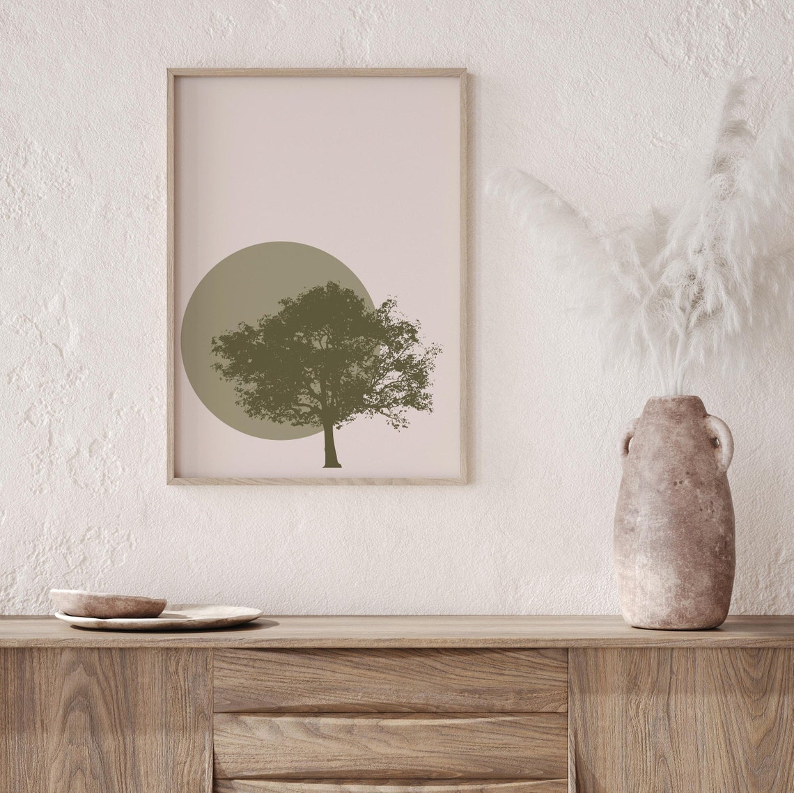 Tree Print Wall Art Print Neutral Print Beige Print Tree Wall Art Beige Wall Art Wall Art Wall Art Minimalist Print - Image 3