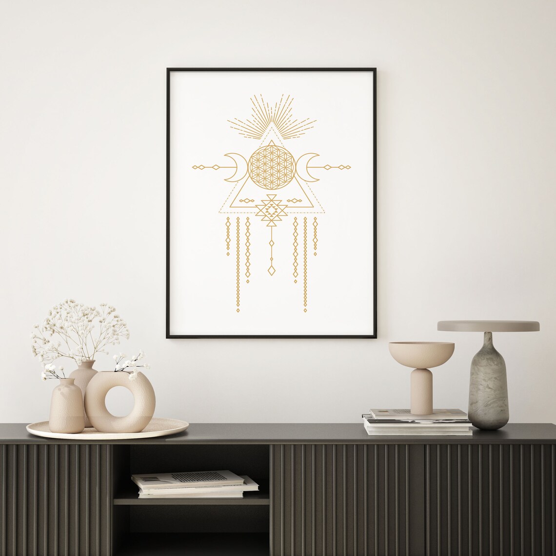 Mandala Minimalist Art Print, Modern Art - Image 3