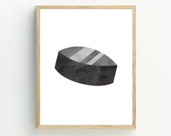 Hockey Puck Print Sports Wall Art Boy Bedroom Decor Nursery Art Print Hockey Decor Game Room Wall Decor 5x7 8x10 11x14