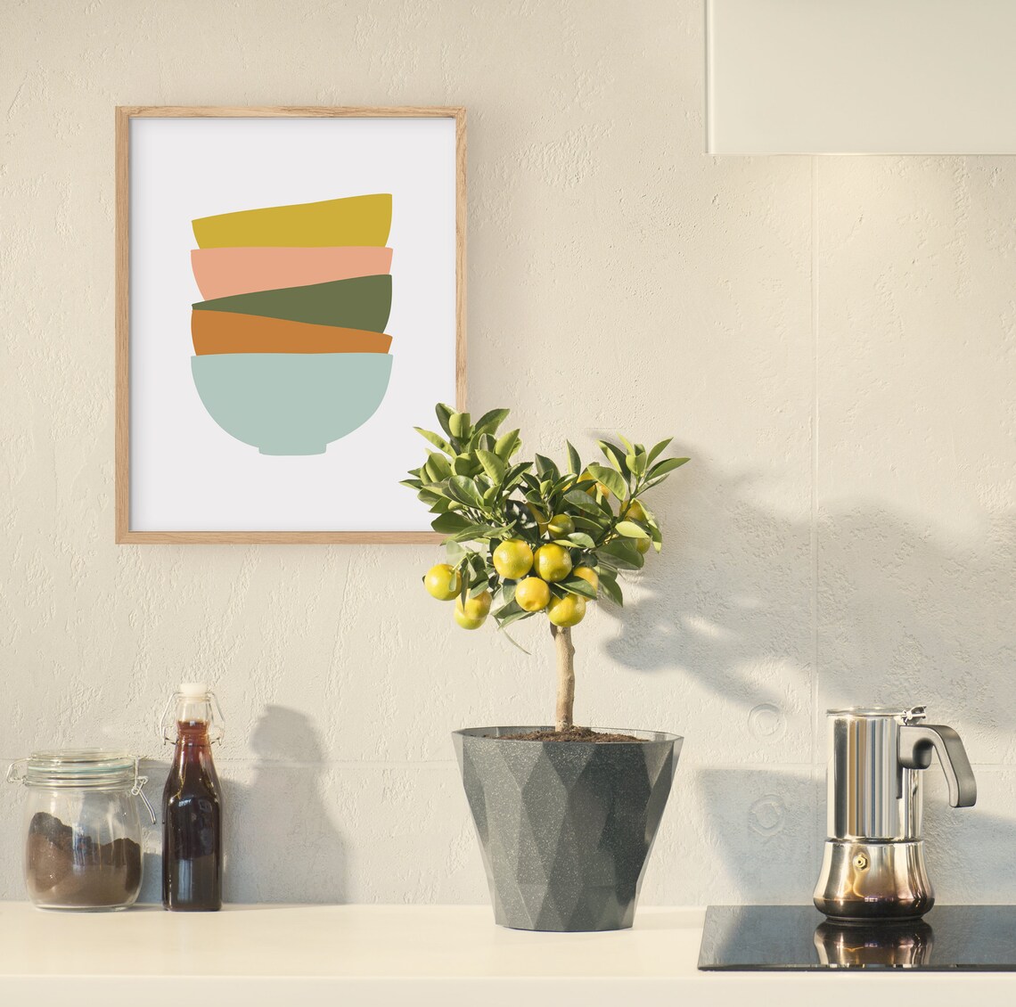 Bowls Kitchen Poster, Modern Kitchen Decor - Image 2