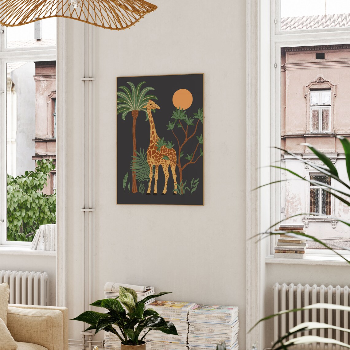 Jungle Giraffe Poster, Tropical Animal Art - Image 3
