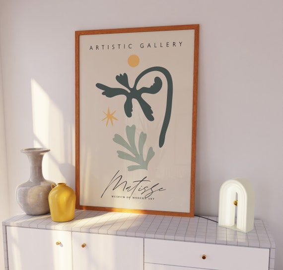 Matisse Wall Art Vintage Exhibition Poster Above Bed Art Matisse Print Matisse Abstract Print Minimalist Plant Art