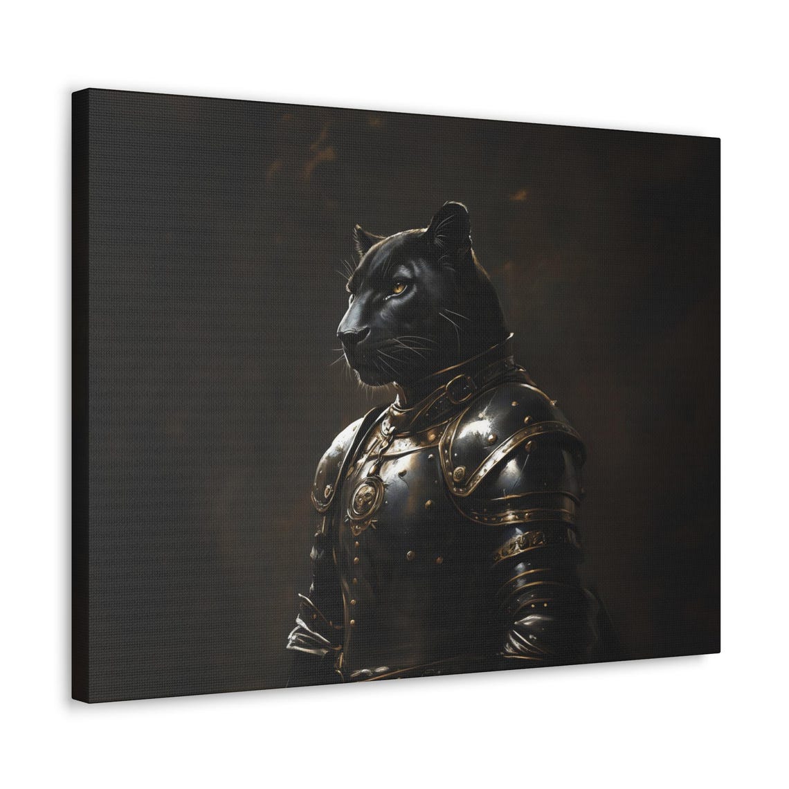 Black Panther Knight In Ornate Dark Armor Medieval Portrait Poster