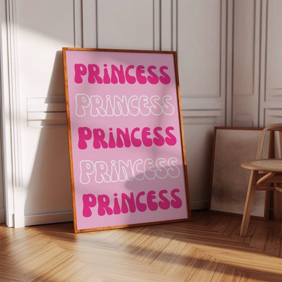 Pink Princess Quote Poster Trendy Girly Wall Art Digital Download