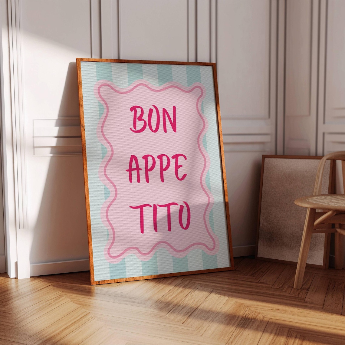 Bonappetito Kitchen Poster Print, Dining Room Wall Art