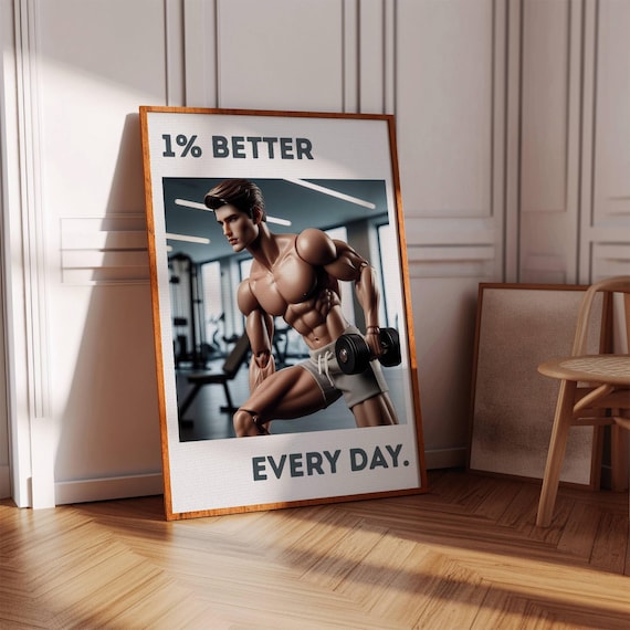 1 Percent Better Every Day Gym Bodybuilding Motivational Fitness Poster
