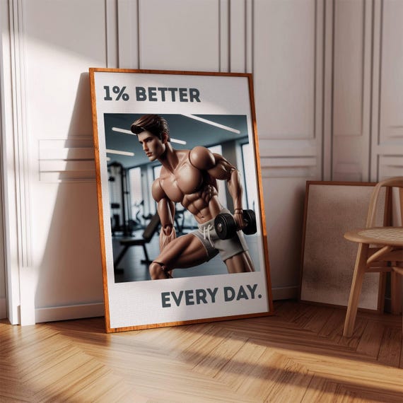 Gym Motivation Poster Bodybuilding Wall Art Digital Download