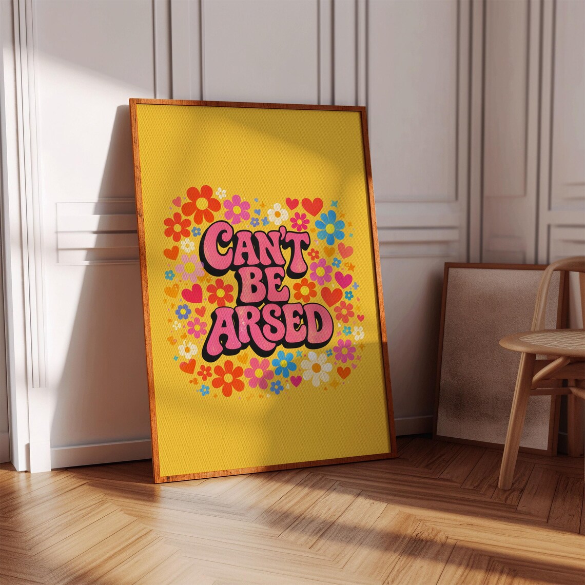 Can’t Be Arsed Attitude Quote Art Print
