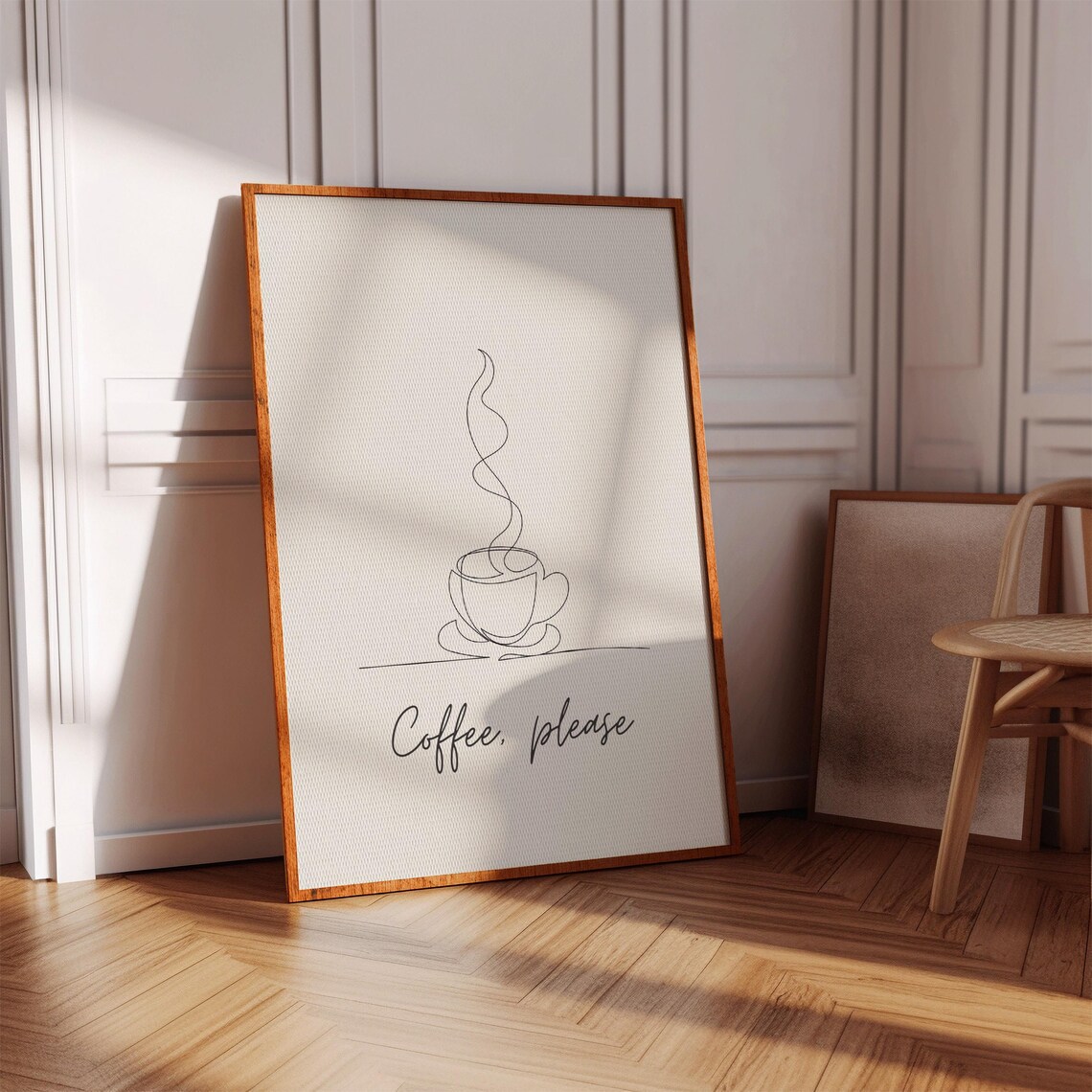 Fine Line Coffee Quote Art Print, Gift for Lover
