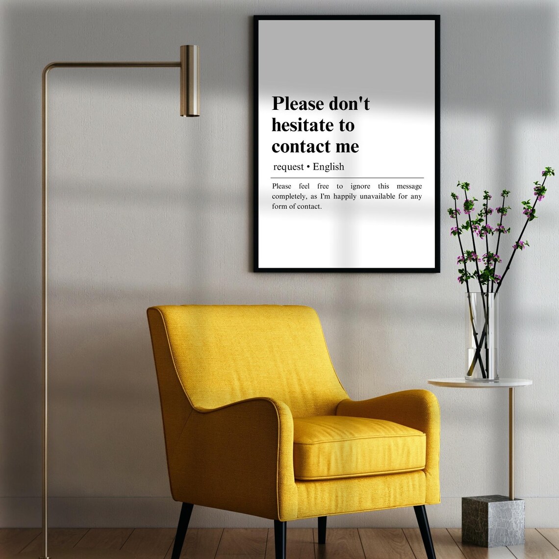 Please Dont Hesitate To Contact Me Definition, Office Gift - Image 2