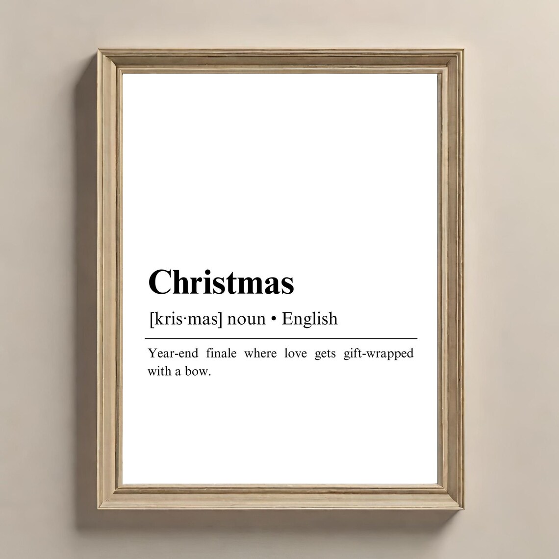 Christmas Definition, Modern Poster for Christmas