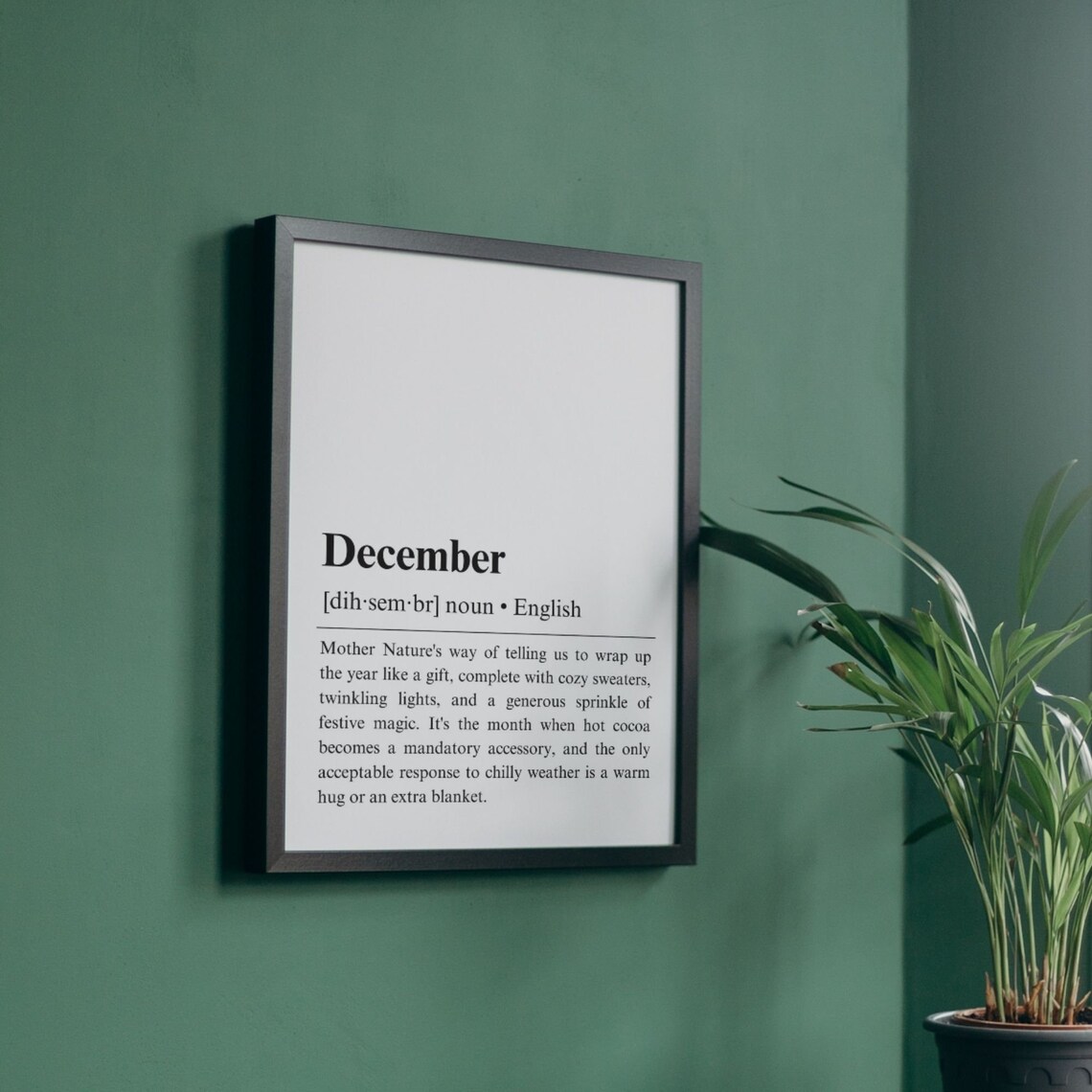 December Definition Sign, Christmas Wall Decor - Image 2