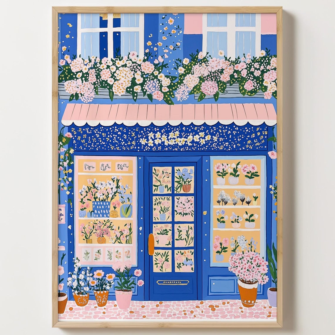 Flower Shop Print Florist Print Garden Shop Flower Market Print Flower Shop Floral Pink Wall Art Spring Wall Art Floral Wall Art 34