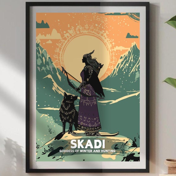 Skadi Goddess of Winter and Hunting Art Print