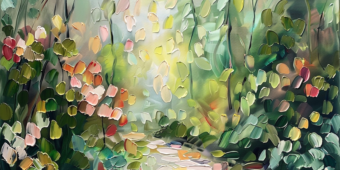 Custom Abstract Oil Painting, Textured Landscape Art Print - Image 5