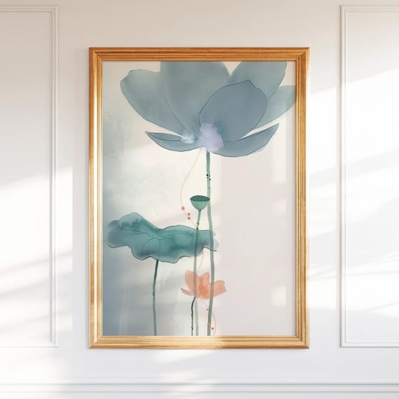 Elegant Wall Art Zen Botanical Print Minimalist Asianinspired Decor Tranquil Nature Artwork For Modern Home