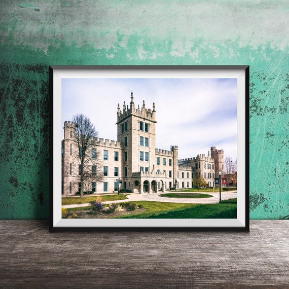 Niu Northern Illinois University Photography Print Unframed Wall Art Print Dekalb Illinois College Campus Castle Building