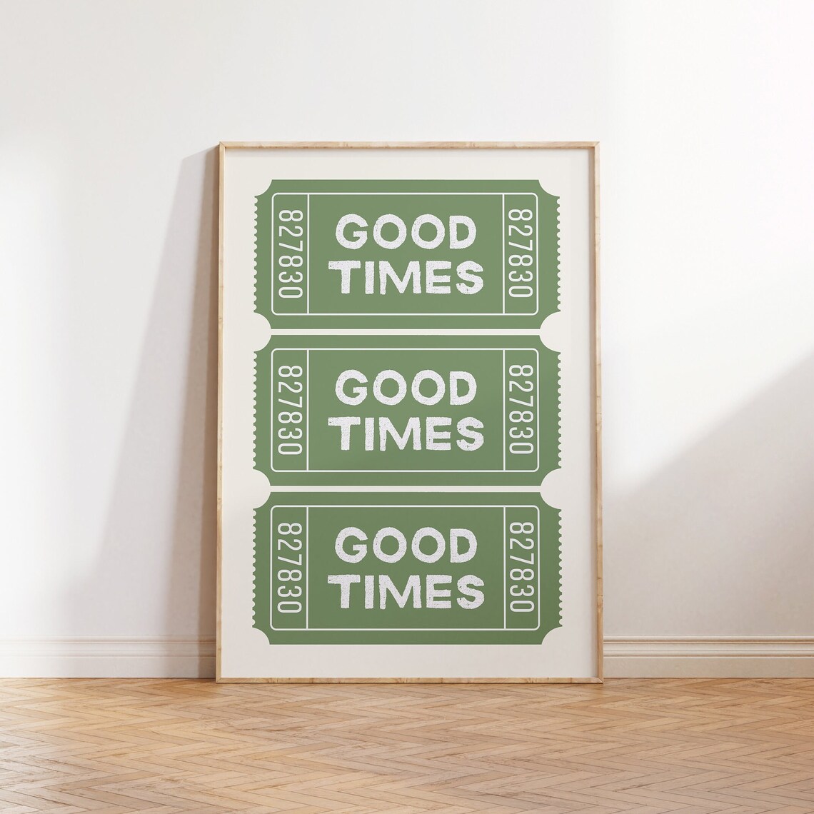 Retro Good Times Ticket Art Print, Bar Cart Decor - Image 2