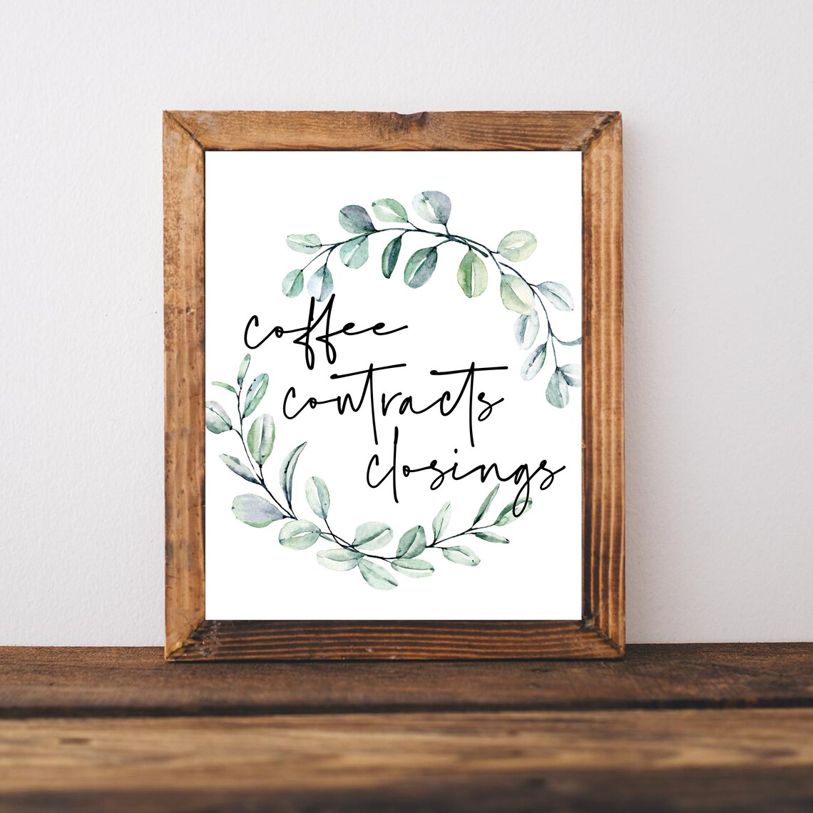 Realtor Coffee Contracts Closing Office Art Print