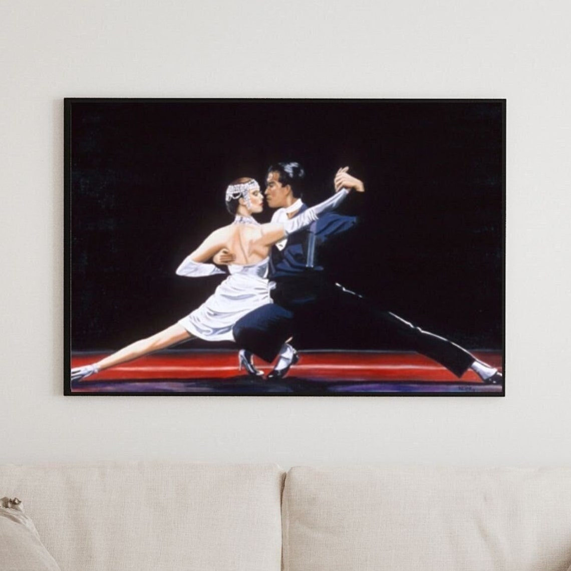 Tango Oil Painting Print Dance Wall Art Modern Home Dcor And Ready To Hang Dance Lover Tango Wall Art Panting Print