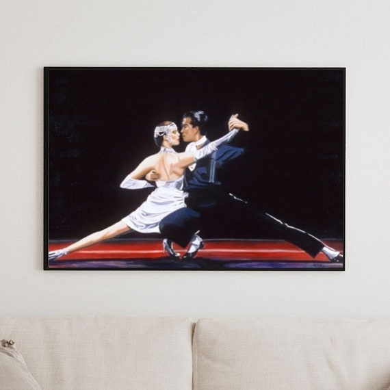 Tango Oil Painting Print Dance Wall Art Modern Home Dcor And Ready To Hang Dance Lover Tango Wall Art Panting Print