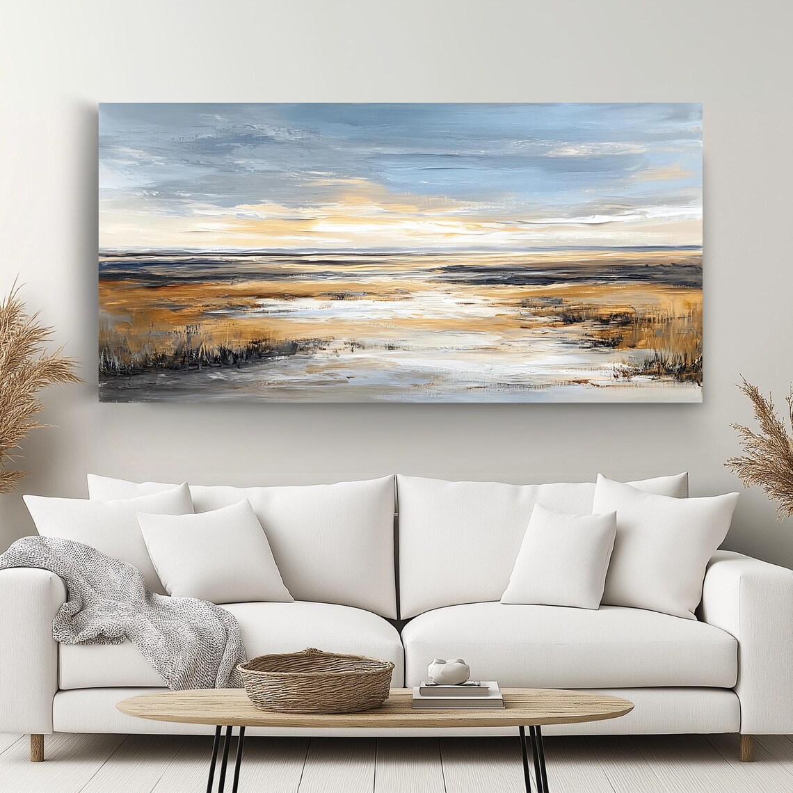 Marshland Panoramic Landscape Wall Art Print - Image 2