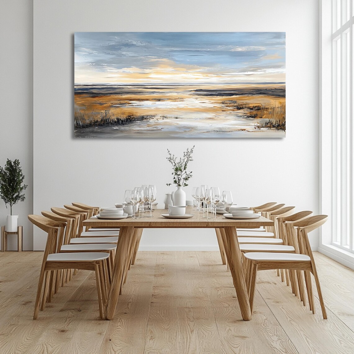 Marshland Panoramic Landscape Wall Art Print - Image 3