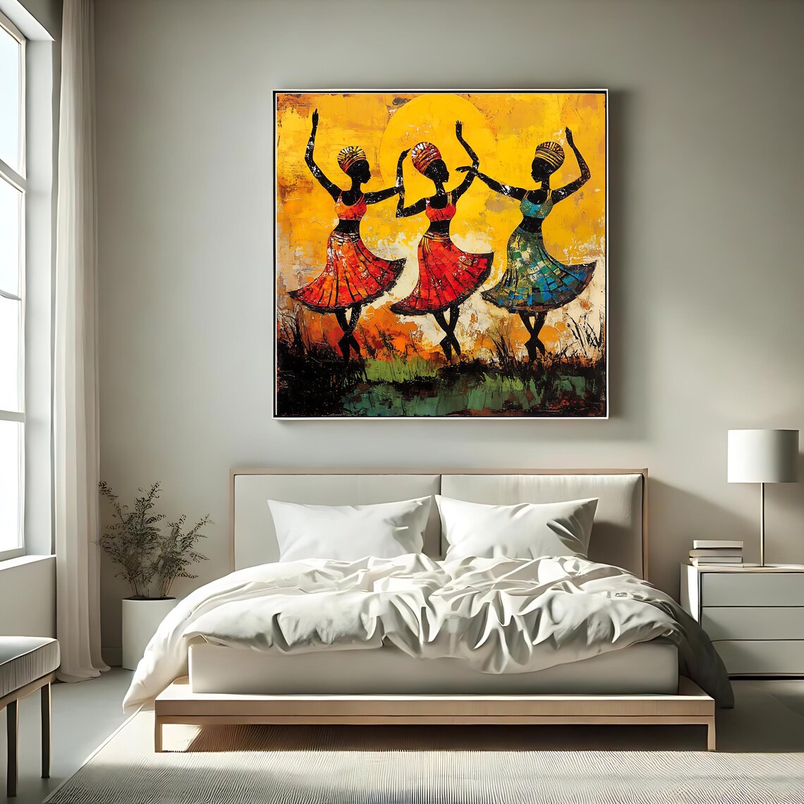 African Dance Art Print, Tribal Cultural Decor - Image 2