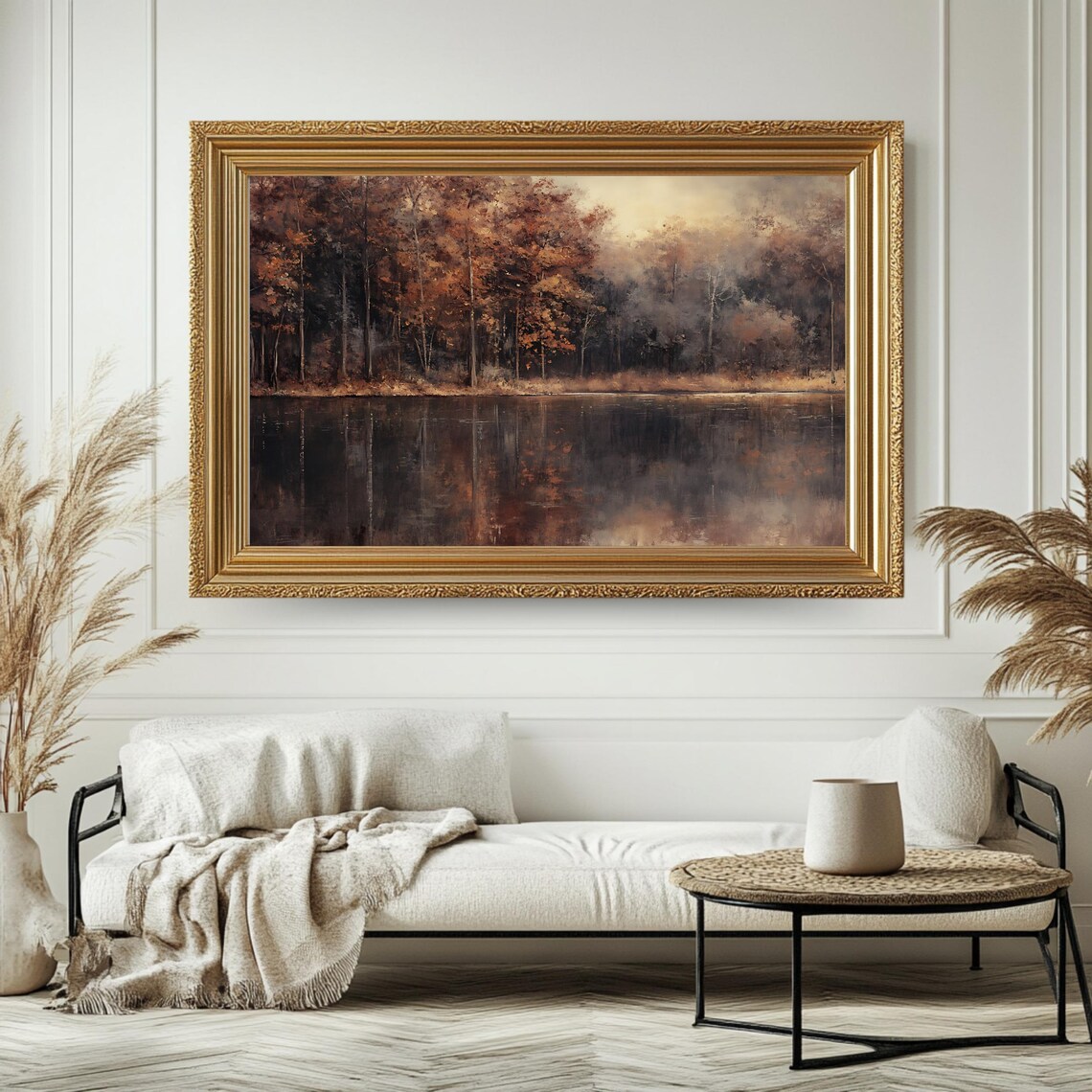 Vintage Forest Lake Poster, Tranquil Landscape - Image 4