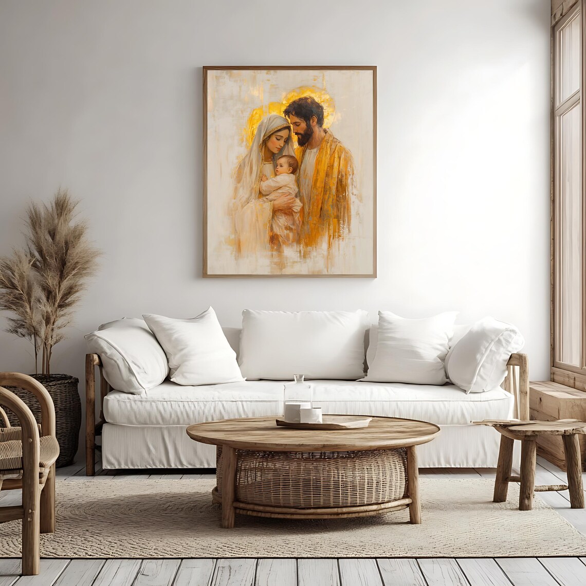 Holy Family Vintage Christian Wall Art Print - Image 4