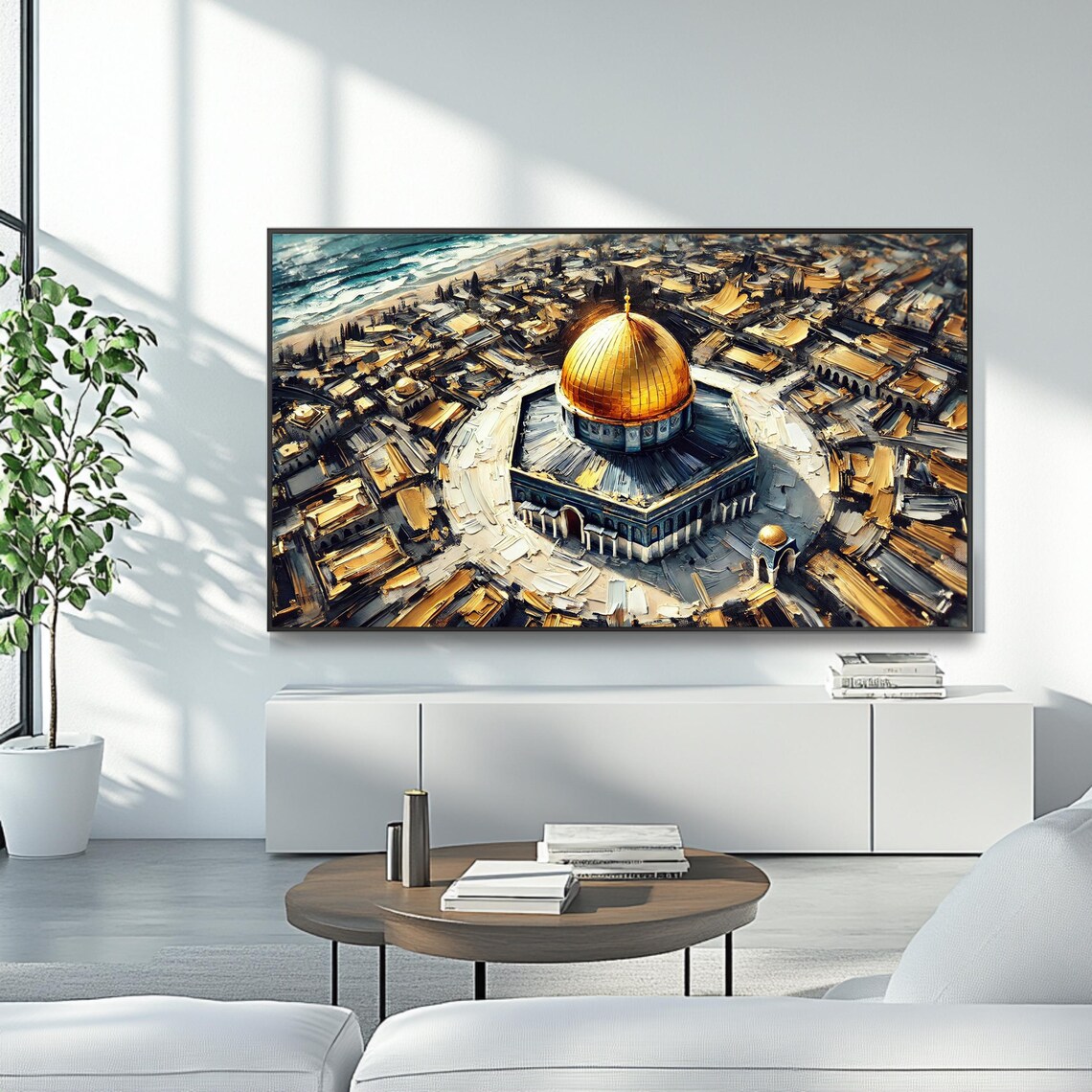 Jerusalem Dome Of The Rock Golden Dome Aerial View Travel Poster - Image 4