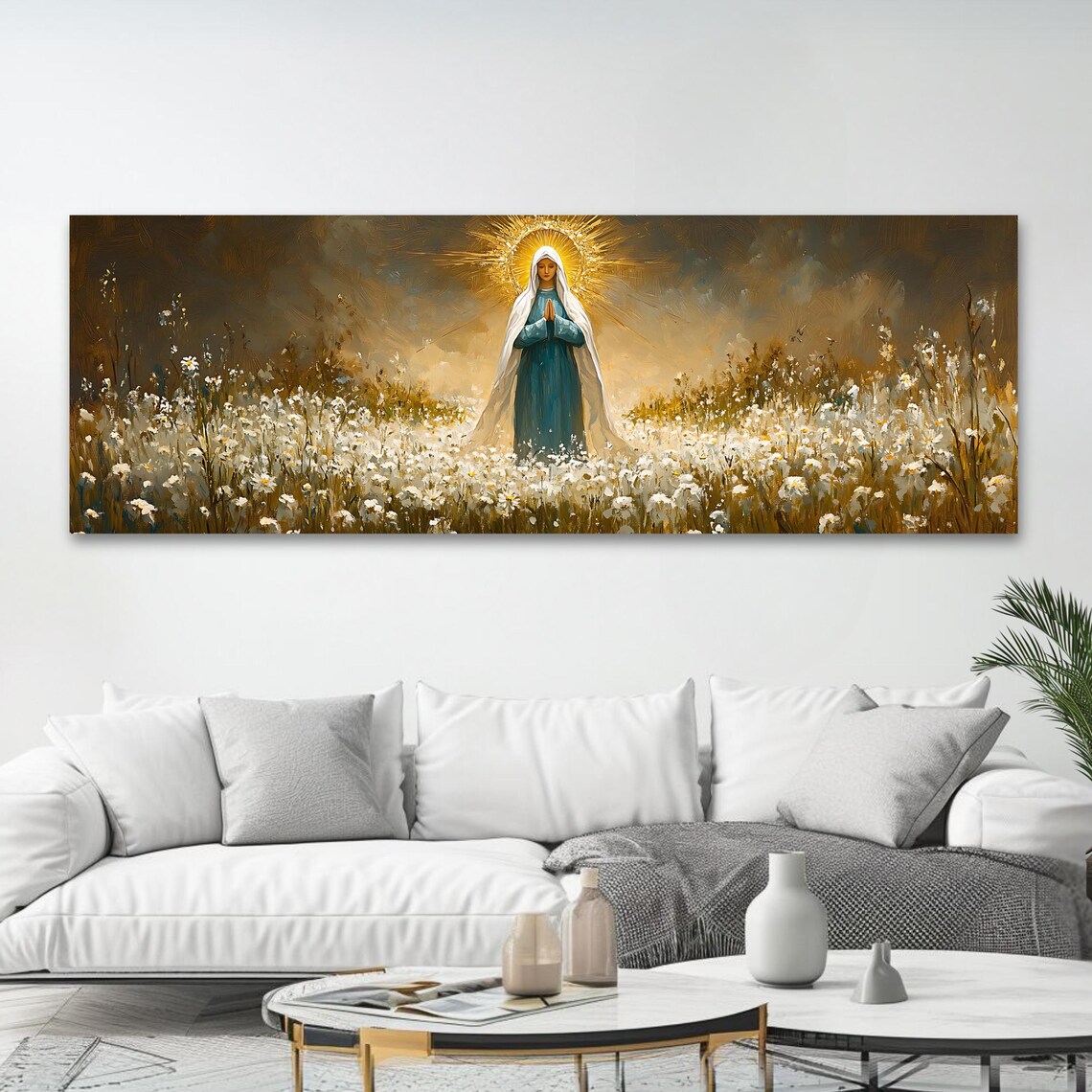 Blessed Virgin Mary Religious Wall Art Print - Image 4