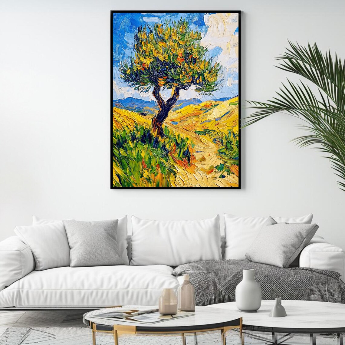 Vibrant Tree Landscape, Scenic Decor Art Print - Image 4