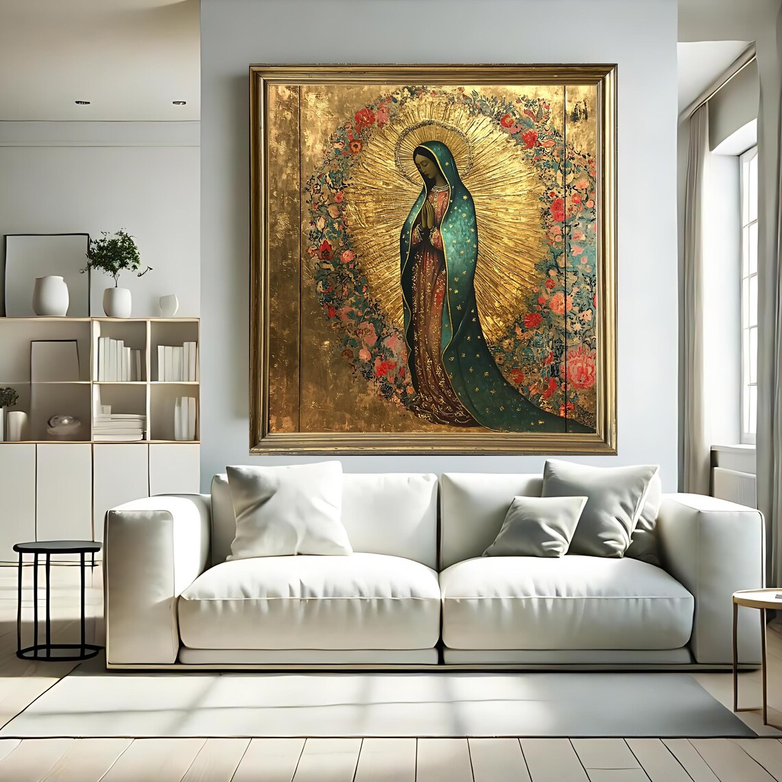 Vintage Guadalupe Virgin Mary Art Print, Religious Decor - Image 3