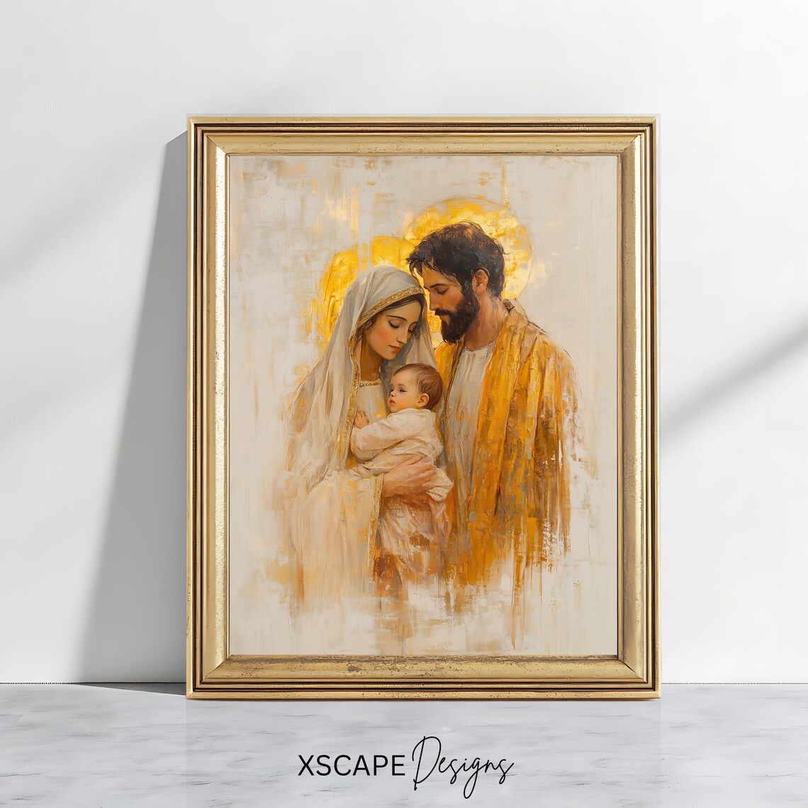 Holy Family Vintage Christian Wall Art Print