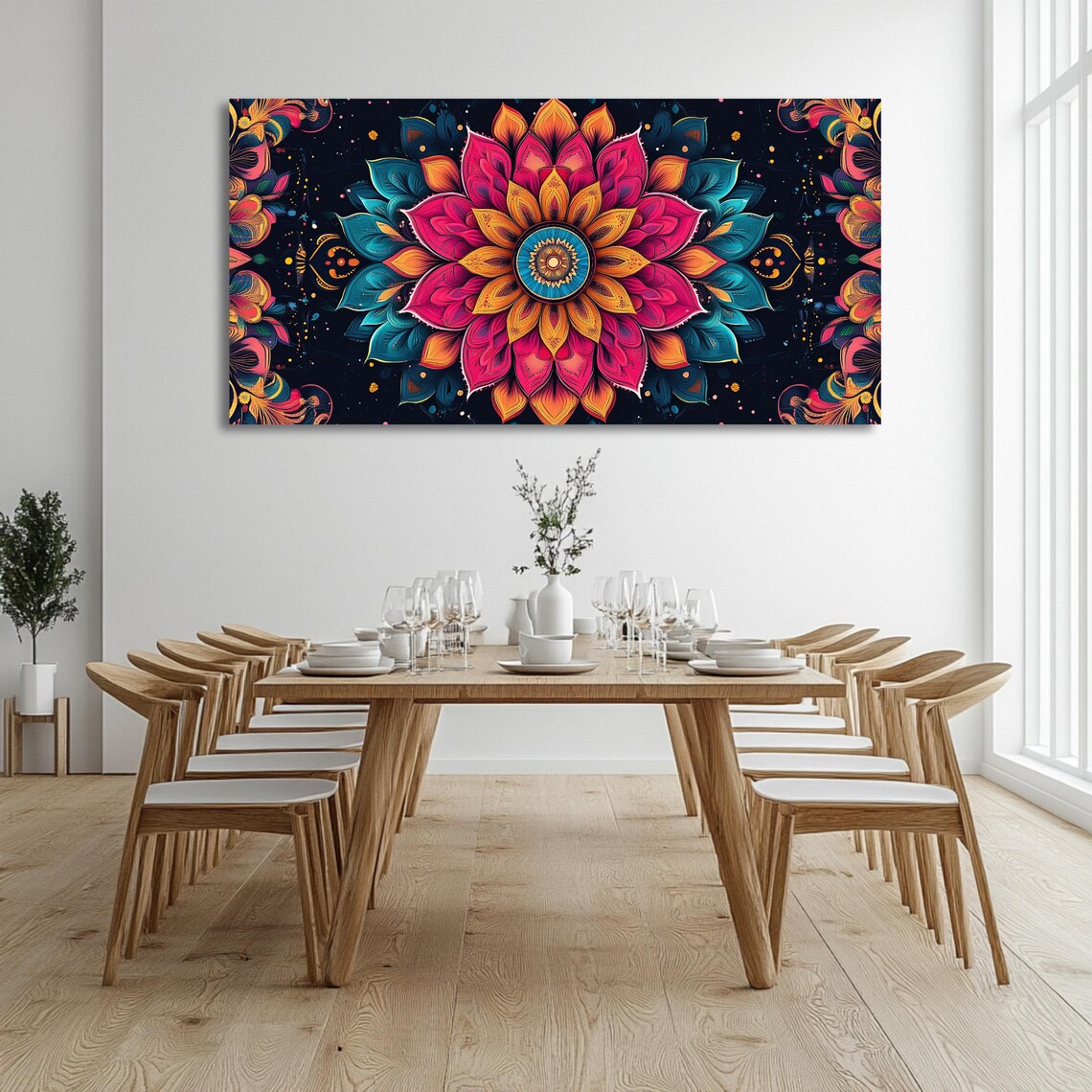 Islamic Mandala, Long Horizontal Narrow Artwork - Image 3