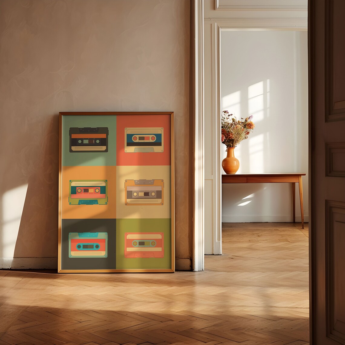 Cassette Tape Pop Art Music Poster, College Room Decor - Image 2