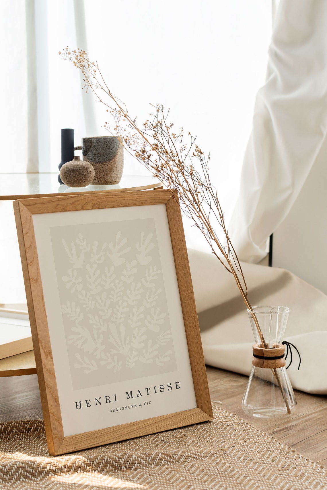 Henri Matisse White Cutout Fronds Neutral Boho Minimalist Poster - Image 4