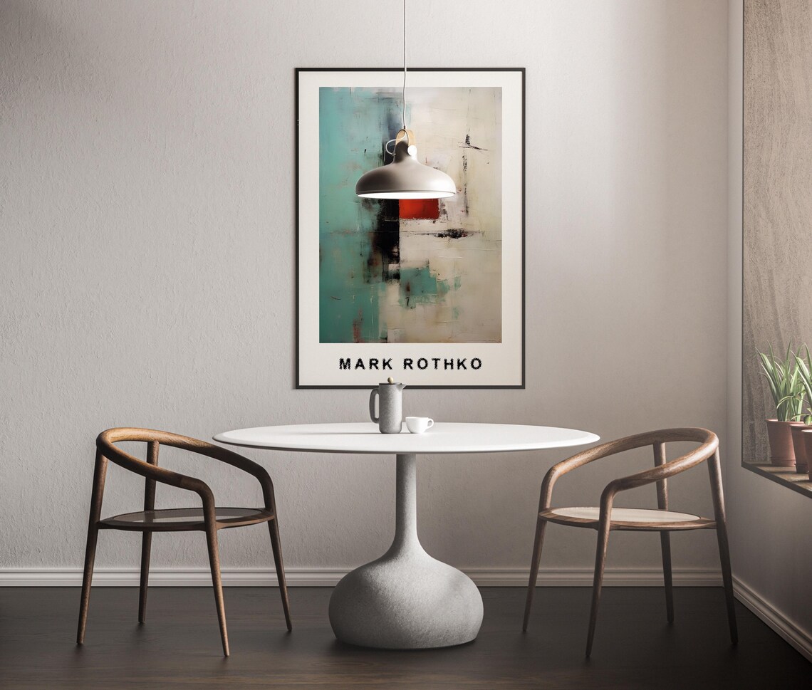 Mark Rothko Abstract Blue Poster, Minimalist Contemporary - Image 3