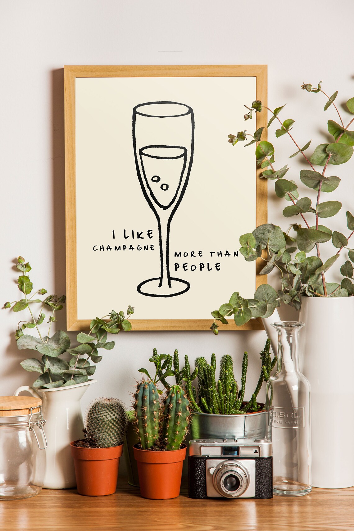 Humorous Champagne Saying Art Print, Bar Decor - Image 5