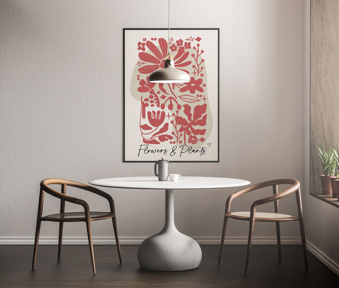 Terracotta Botanical Blooms Flowers and Plants Script Quote Poster - Image 5