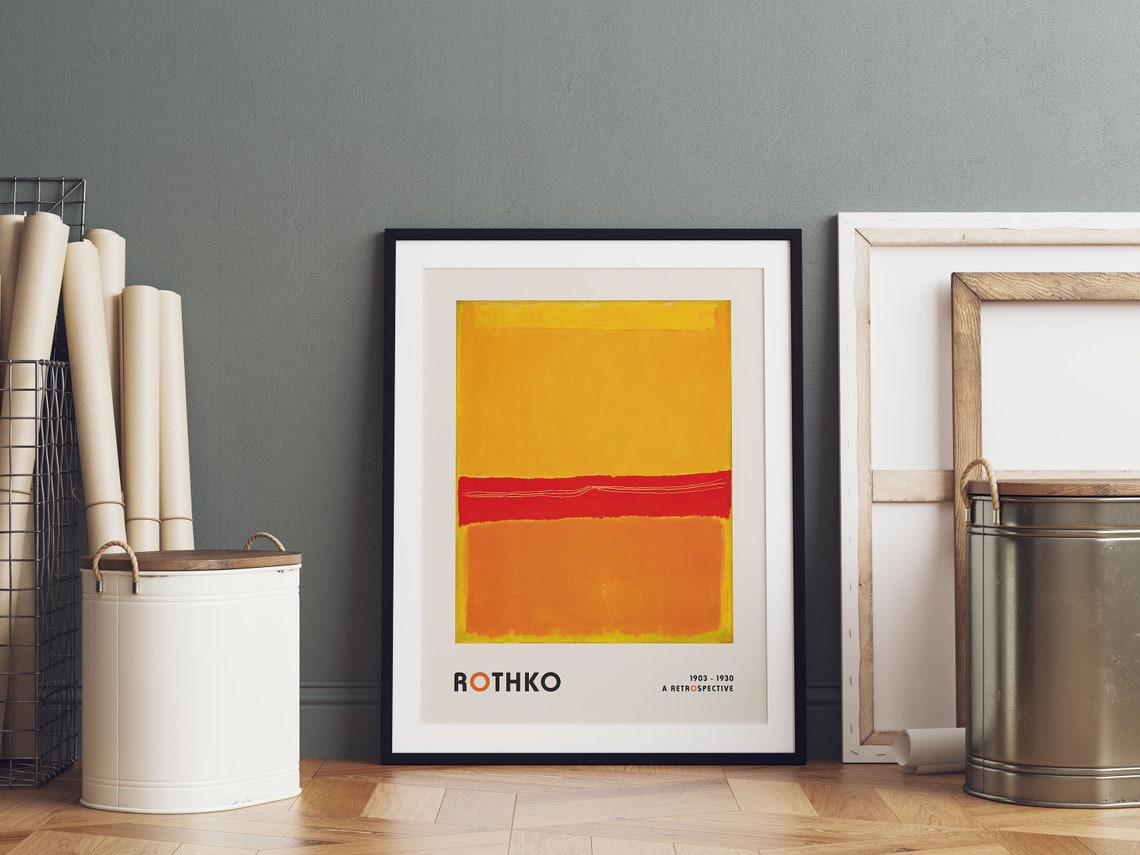 Mark Rothko Orange Red Color Field Retrospective Gallery Art Poster - Image 4